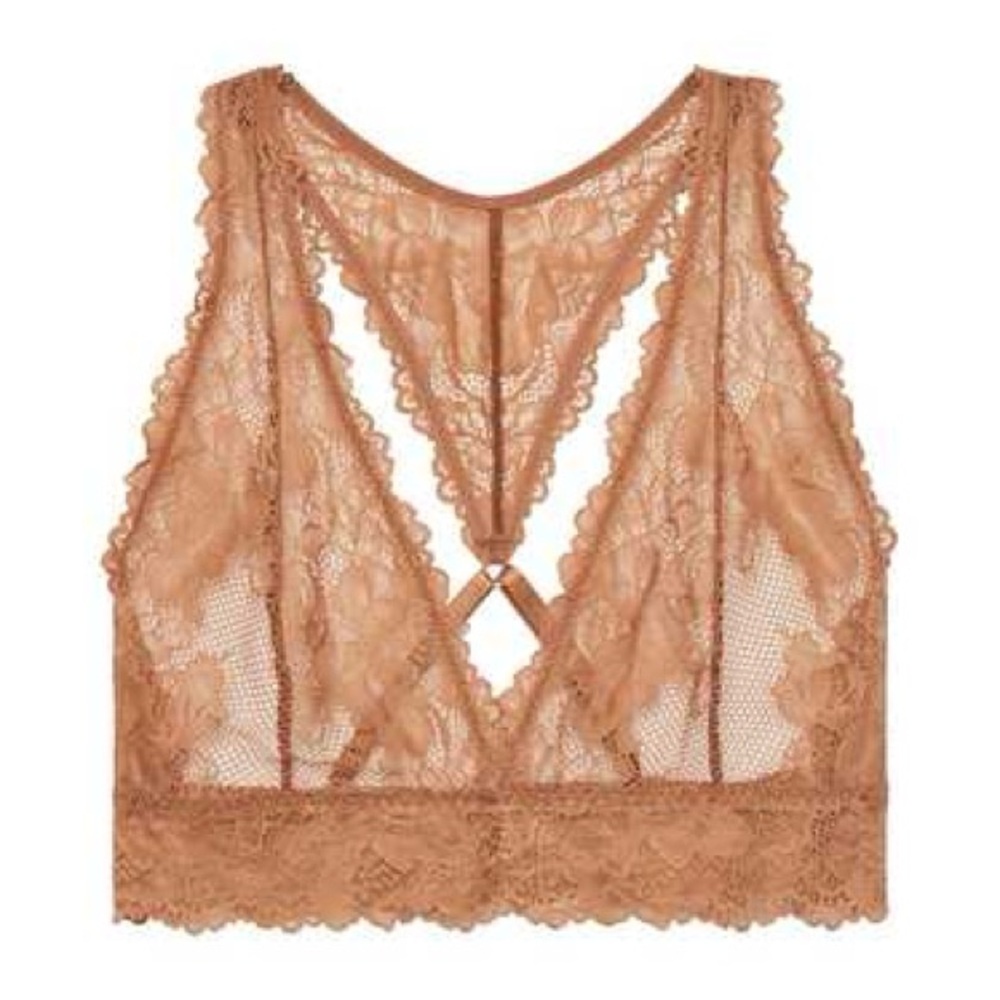 Savage X Fenty Lace Bralette in Tan